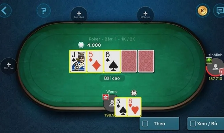 Tỷ lệ trả thưởng khi chơi Poker tại GNBET